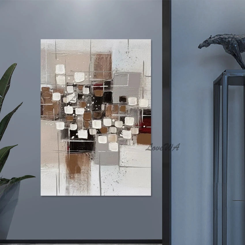 Fashion Wall Paintings Textured Acrylic Large Size Abstract Canvas Art Frameless Modern Gallery Showpieces Hand Drawing Picture